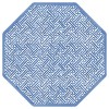 Fretwork Octagonal Paper Placemats in Blue - 12 Per Package