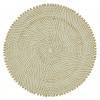 Natural Beaded Border Rattan Placemat Set/4