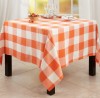 Orange Buffalo Check 70" Square Topper