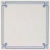 Link Antique White and Blue Square Easy Care Mat Set/4