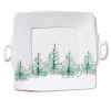 Lastra Holiday Handled Square Platter