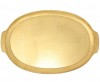 Florentine Wood Gold Handled Medium Oval Tray