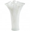 Onda Glass Tall White Vase