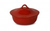 Cantaria Round Covered Casserole Poppy Red