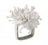 Starburst Napkin Ring in White Set/4