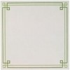 Link Antique White and Green Square Easy Care Mat Set/4