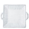 Incanto White Stripe Square Handled Platter