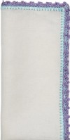 Knotted Edge Napkin in White, Lilac & Blue, Set/4