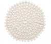 Round Bamboo Placemat in White Set/4
