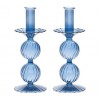 Bella Short Candle Holder in Cadet Set/2