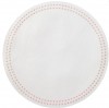 Pearls Rose on White Round Placemat Set/4