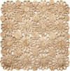 Patchwork Daisy Square Placemat in Natural Set/4
