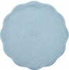 Round Scallop Placemat in Silver Aqua Set/4