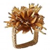 Starburst Napkin Ring in Gold Set/4