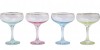 Rainbow Assorted Champagne Coupe Glasses Set/4