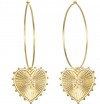 Beaded Heart Hoops