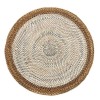 Shaded Rattan Placemat in White Set/4