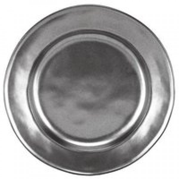 Pewter Stoneware Round Dessert/Salad Plate