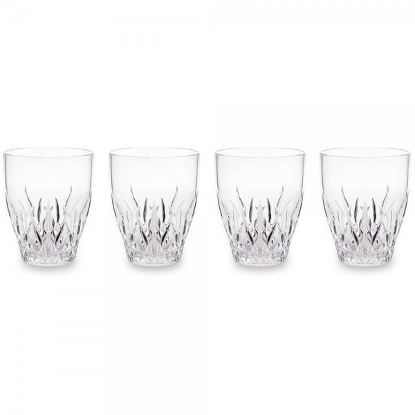 Aurora Crystal Stemless Wine Glasses Set/4
