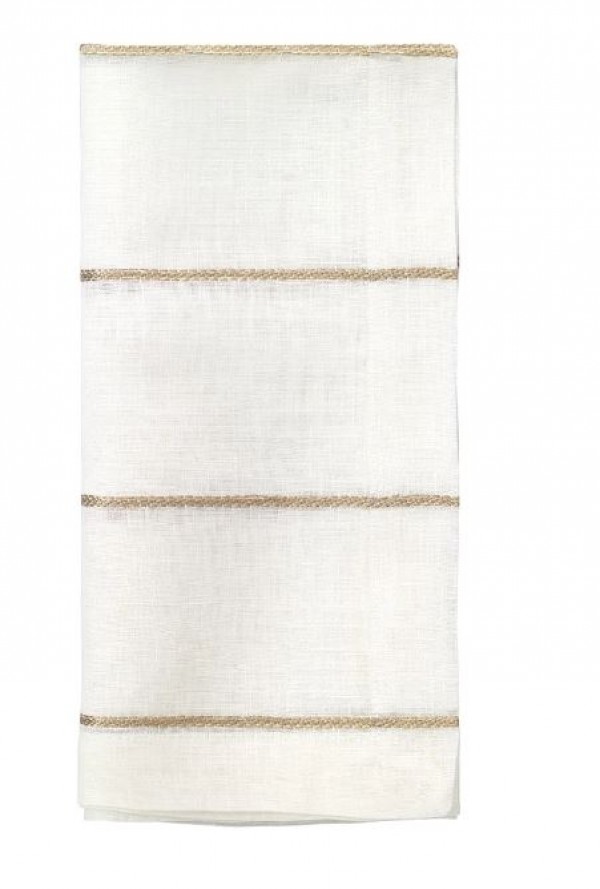 Metallic Thread Gold Napkin Set/4