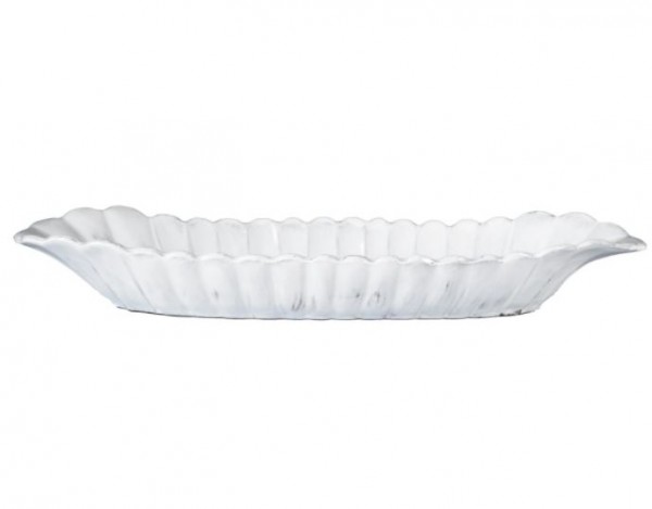 Incanto White Scallop Bread Server