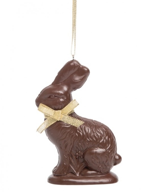 Faux Chocolate Rabbit Ornament