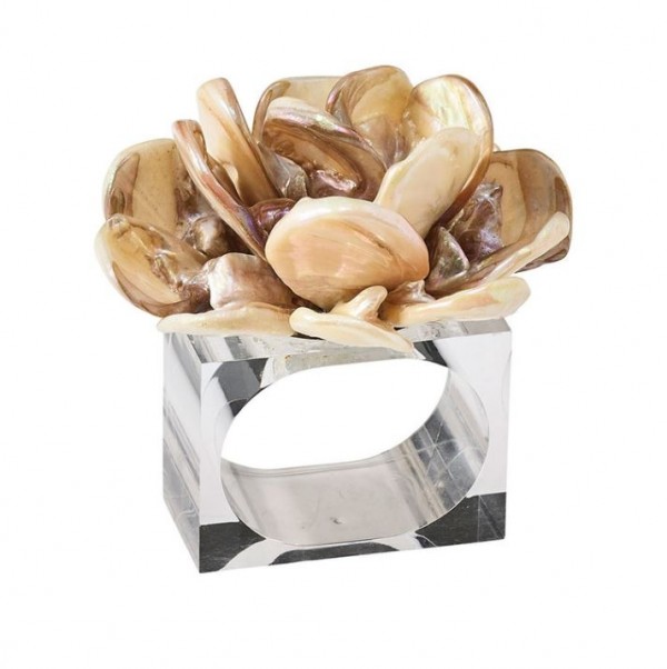 Tahiti Natural Napkin Ring Set/4