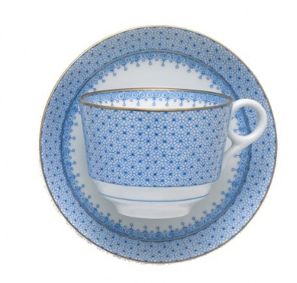 Cornflower Lace Tea Cup and Saucer