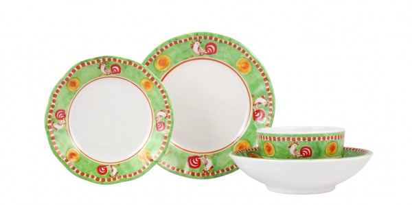 Campagna Gallina Melamine Four-Piece Setting