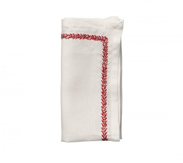 Jardin Napkin in Coral Set/4