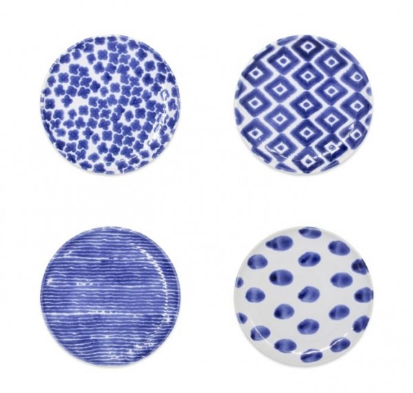 Santorini Assorted Canape Plates Set/4
