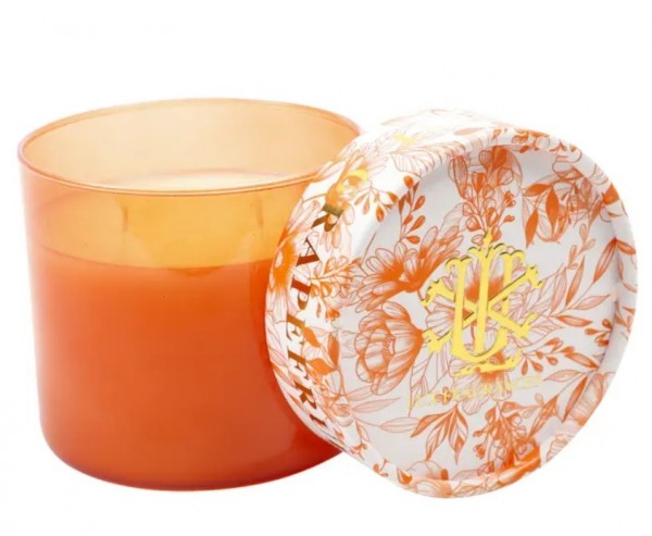 Grapefruit 15 oz 2 wick candle in glass jar