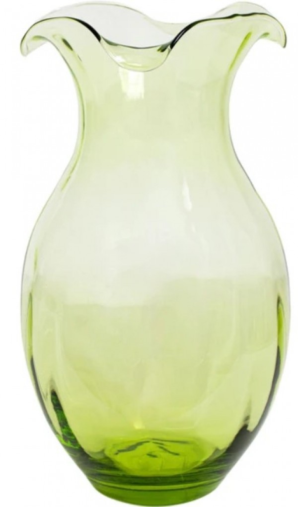 Hibiscus Glass Vertical Fluted Large Vase