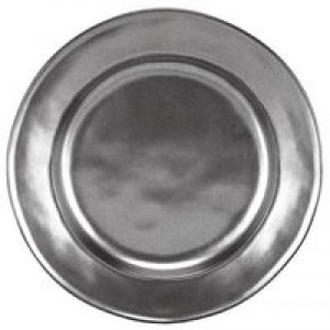 Pewter Stoneware Round Dessert/Salad Plate