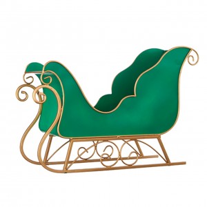 24.75" Green and Gold Sleigh