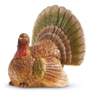 13" Resin Turkey Centerpiece Decor