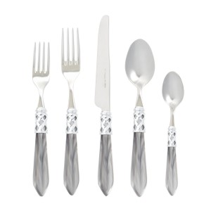 Aladdin Light Gray Brilliant Five Piece Place Setting