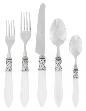 Aladdin White Antique Five Piece Place Setting