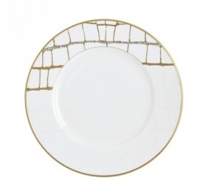 Domenico Vacca Salad Plate Alligator Gold Crystals