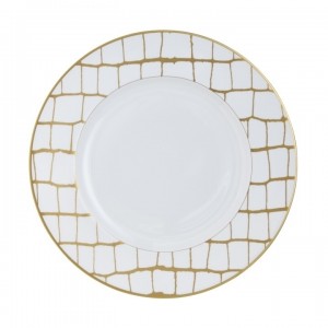 Domenico Vacca Dinner Plate Alligator Gold