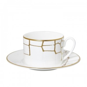 Domenico Vacca Alligator Gold Crystals Cup and Saucer Set/2