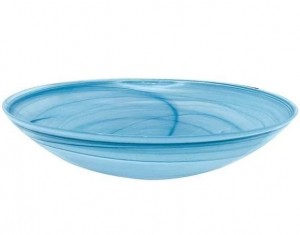 Aqua Alabaster Serving Bowl