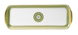 Arcades Green Rectangular Cake Platter