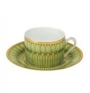 Arcades Green Tea Cup and Saucer