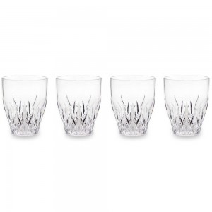 Aurora Crystal Stemless Wine Glasses Set/4