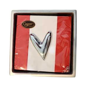 Modern Heart Cocktail Napkin Box