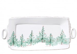 Lastra Holiday Handled Rectangular Platter