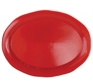 Chroma Red Oval Platter