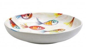 Pesci Colorati Shallow Bowl