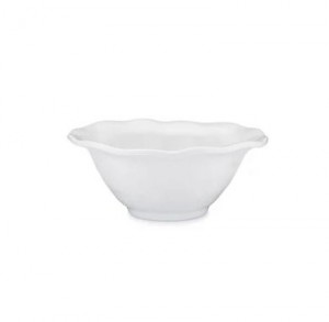 Ruffle White Round Cereal Bowl